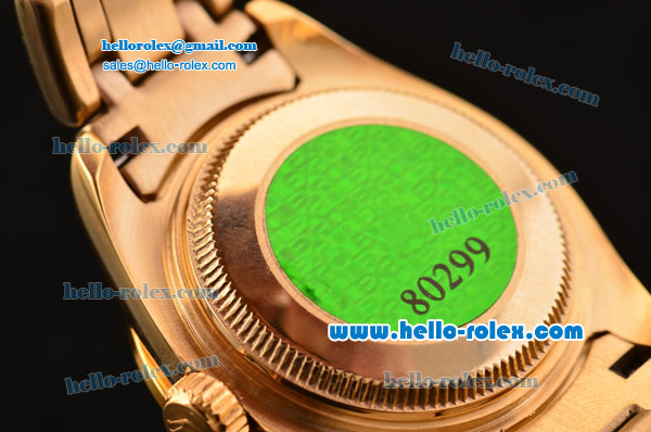 Rolex Datejust Lady Pearlmaster 2813 Automatic Gold Case with Mop Dial and Yellow Gold Strap ETA Coating - Click Image to Close